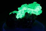 Extremely Fluorescent Hyalite Opal on Feldspar - Nambia #287084-1